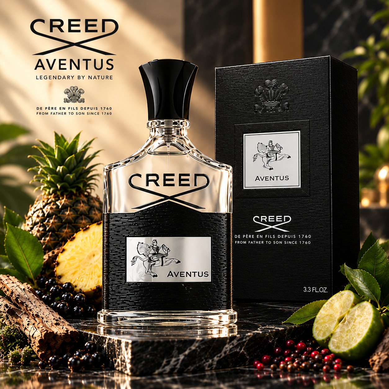 Creed Aventus Eau de Parfum 100ml Spray for Men | Luxury Fragrance | Neyvos
