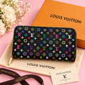 Louis Vuitton Zippy Wallet Monogram Multicolor Noir  Long Zip Wallet