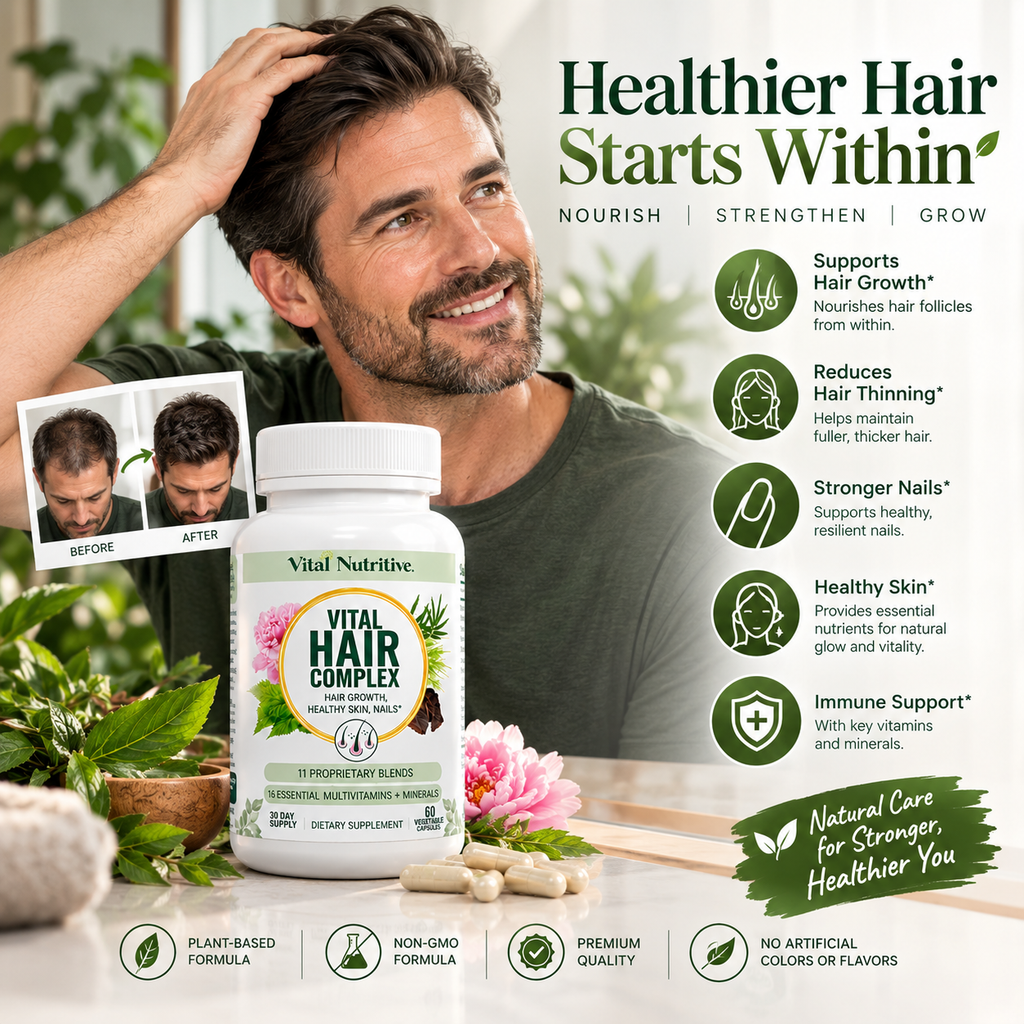 Vital Hair Complex Hair Support Supplement for Men & Women | Neyvos