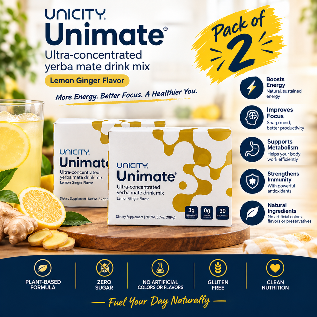 UNiTEA UNIMATE Ultra Concentrated Yerba Mate Pack of 2 | Energy Supplement | Neyvos