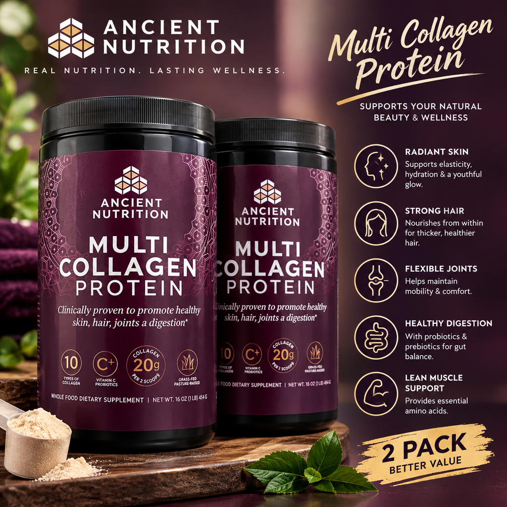 Multi Collagen Protein Powder Unflavored Pack of 2 | Skin Hair Joint Support | Neyvos