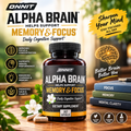 Onnit Alpha BRAIN 90 Capsules x2 | Cognitive Support Focus Nootropic | Neyvos